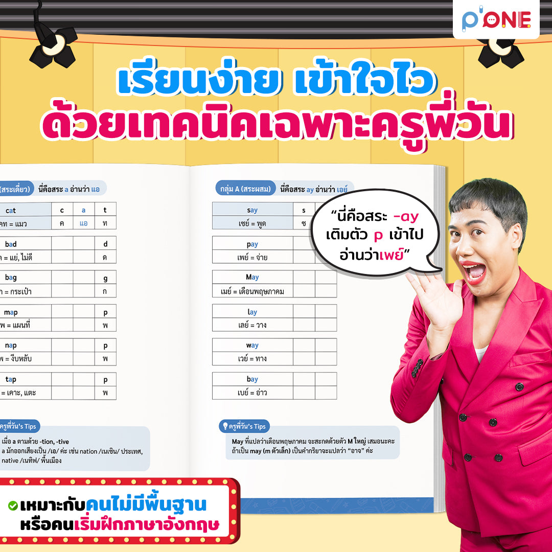 หนังสือสะกดคำ 1,200 คำ by ครูพี่วัน | ปูพื้นฐานการออกเสียงเริ่มต้นตั้งแต่ศูนย์