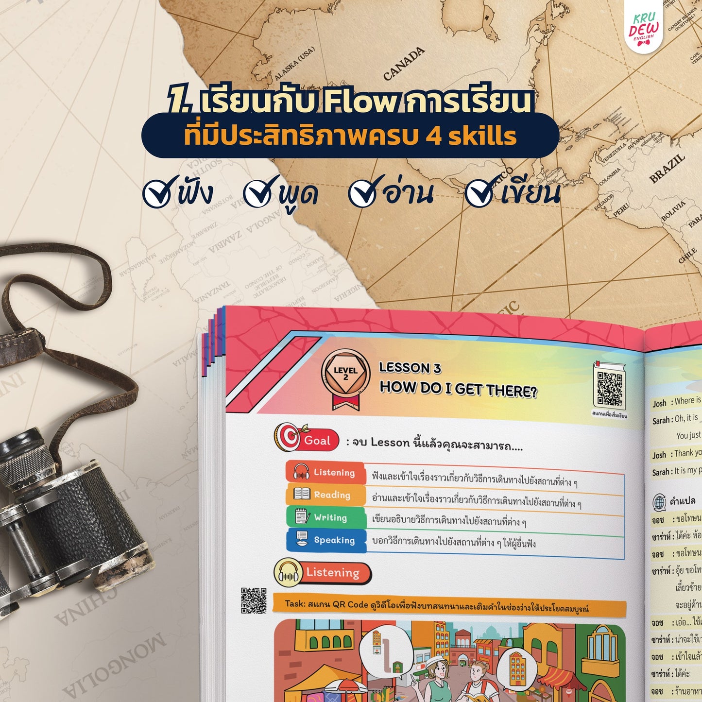 หนังสือ 4 Skills New Normal ฟัง พูด อ่าน เขียน พร้อมคอร์สเรียนตลอดชีพ