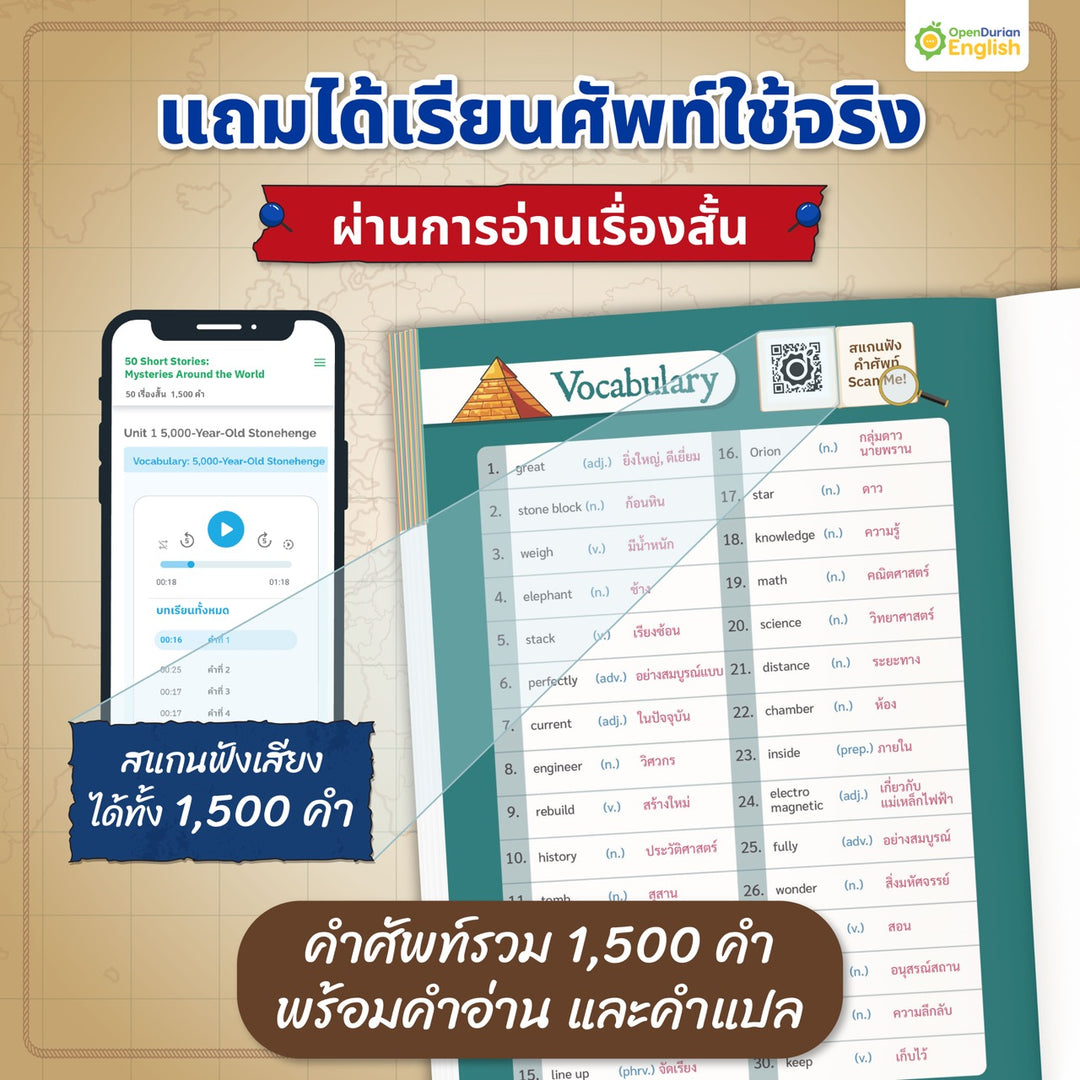 หนังสือ 50 Short Stories: Mysteries Around the World เรื่องลึกลับทั่วมุมโลก By OpenDurian