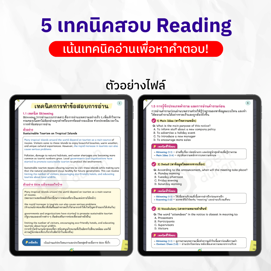 E-Book ເອົາຊະນະການສອບເສັງການອ່ານ