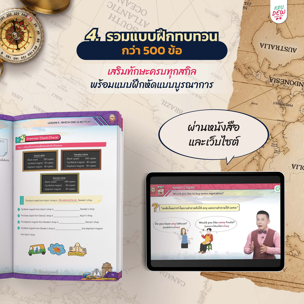 ປື້ມຮຽນ 4 ທັກສະໃໝ່ປົກກະຕິ ຟັງ, ເວົ້າ, ອ່ານ, ຂຽນ ດ້ວຍຫຼັກສູດການຮຽນຕະຫຼອດຊີວິດ