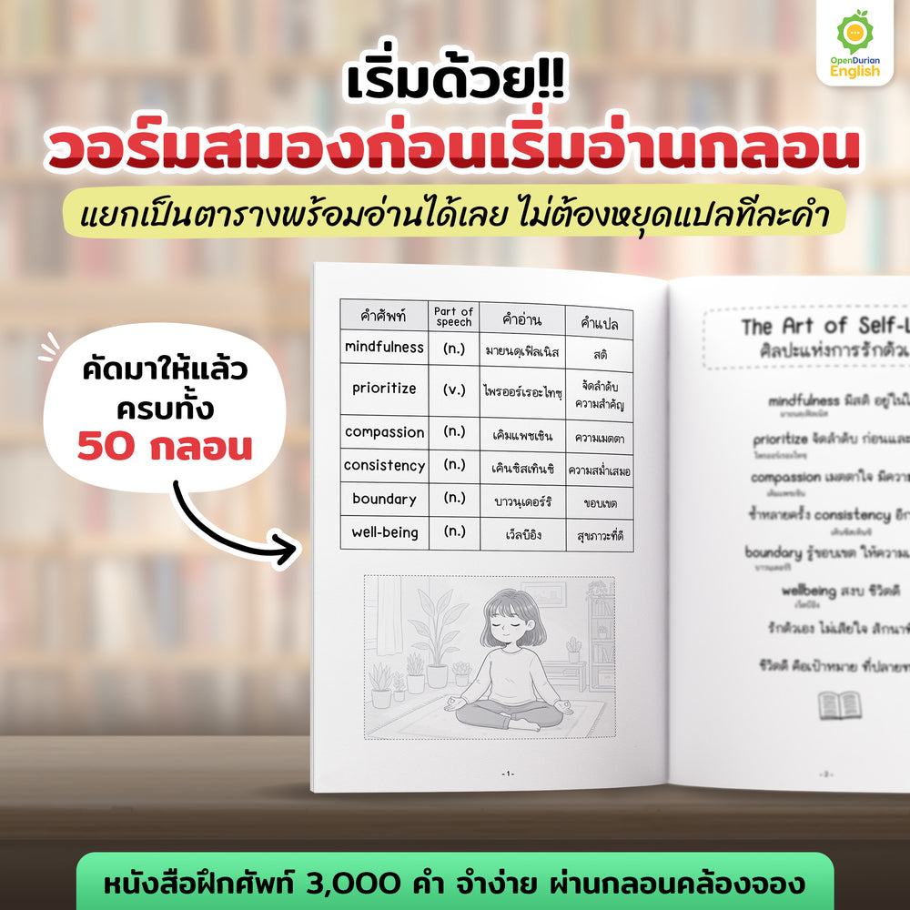 หนังสือเก่งศัพท์ในชีวิตประจำวัน 3,000 คำ จำง่าย ผ่านกลอนคล้องจอง By KruWan [KW]