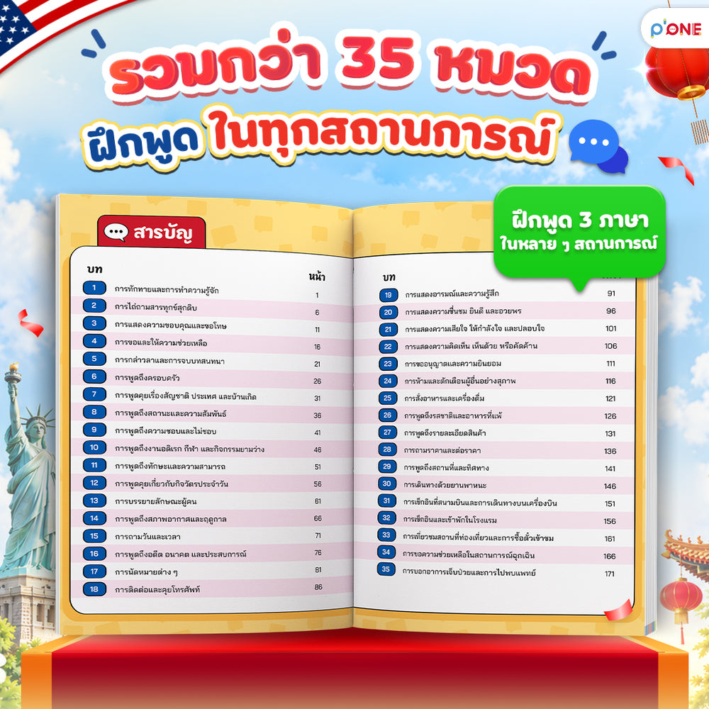 พูดเก่ง 3 ภาษา ไทย อังกฤษ จีน กับ Conver 3-in-1 รวมกว่า 3,000 ประโยค by ครูพี่วัน