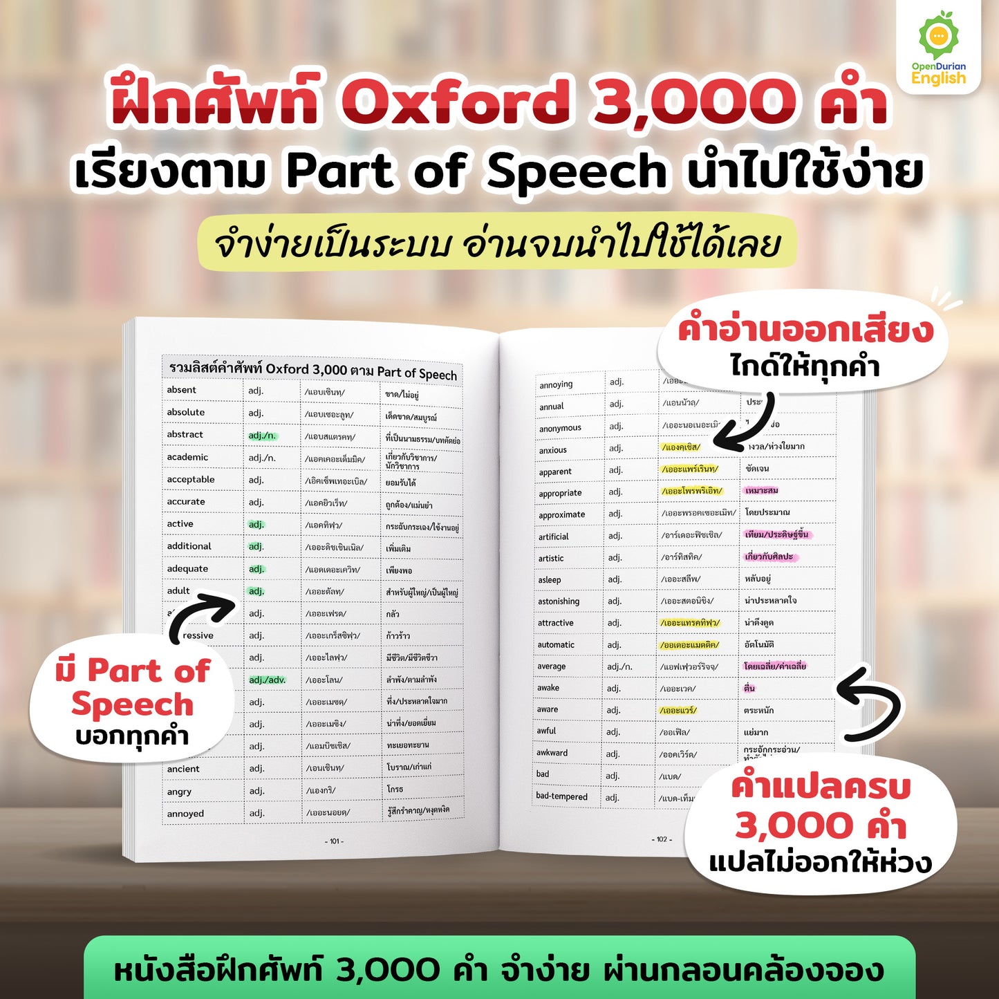 หนังสือเก่งศัพท์ในชีวิตประจำวัน 3,000 คำ จำง่าย ผ่านกลอนคล้องจอง By KruDew [KD]