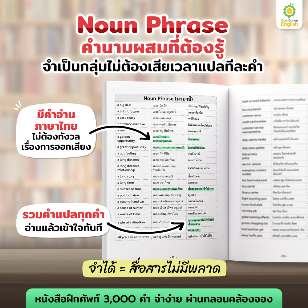 หนังสือเก่งศัพท์ในชีวิตประจำวัน 3,000 คำ จำง่าย ผ่านกลอนคล้องจอง By KruWan [KW]