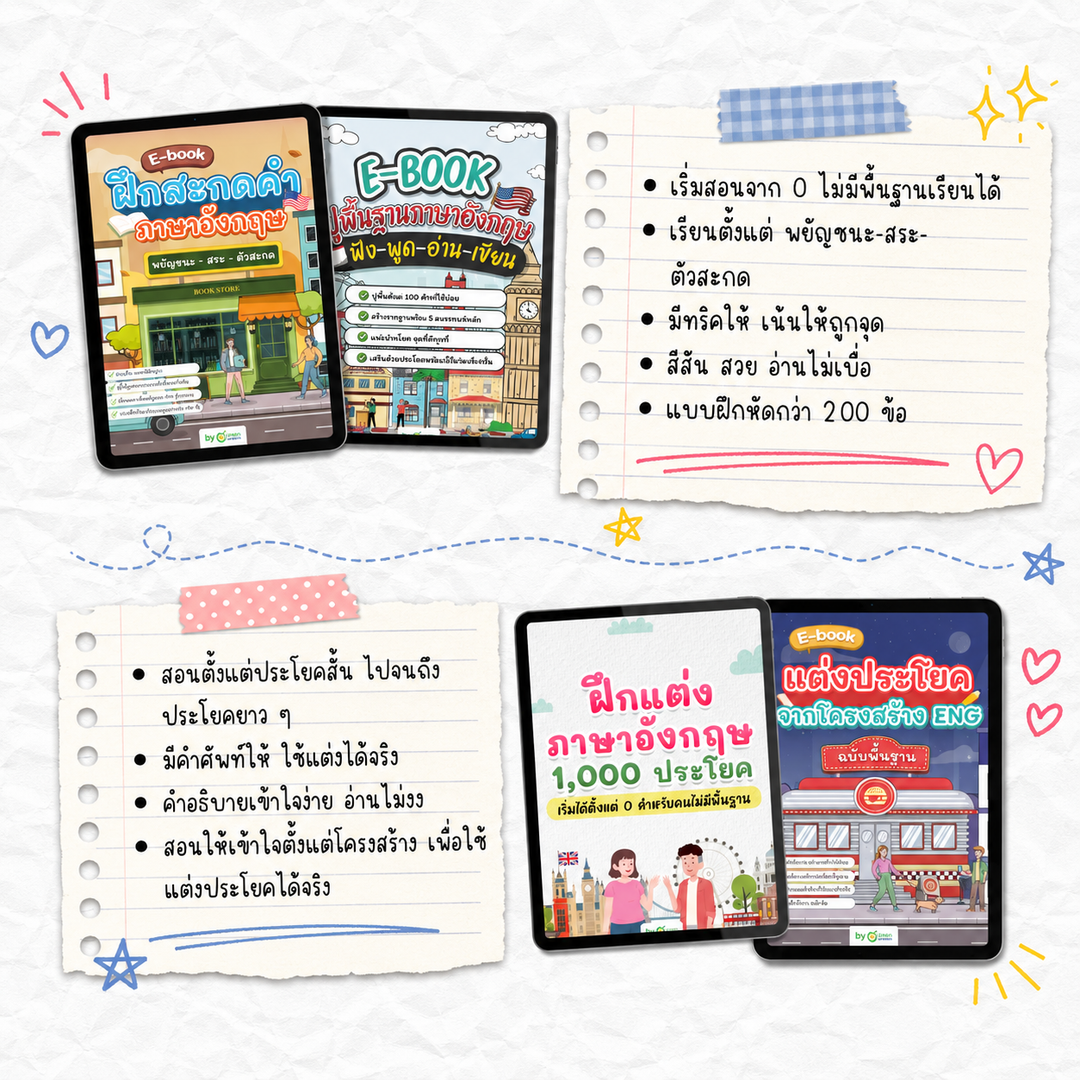 [E-book] 7.7 ปูพื้นฐานแกรมมาร์ รวมไฟล์สะกดคำ-แกรมมาร์-แต่งประโยค