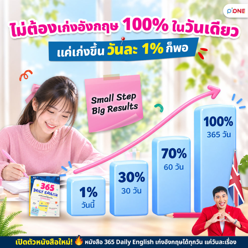 เก่งอังกฤษวันละ 1% กับ 365 Daily English เรียนจบเก่งจริง 37 เท่า! [KW]