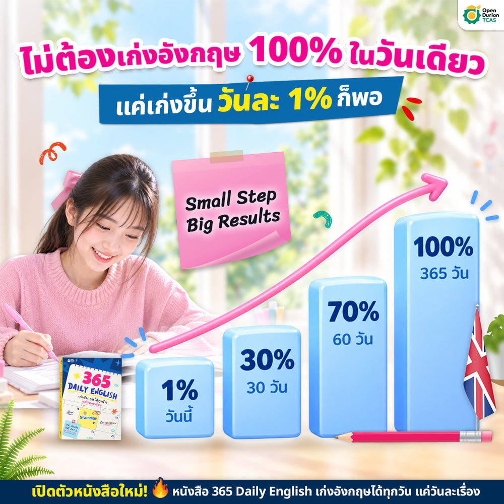 หนังสือ 365 Daily English เก่งอังกฤษวันละ 1% เรียนจบเก่งจริง 37 เท่า! [TC]